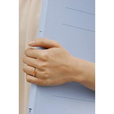 スペサタイトガーネット ローズカットダイヤモンド リング プリマ PT900 K18 K10対応 誕生石 1月の画像