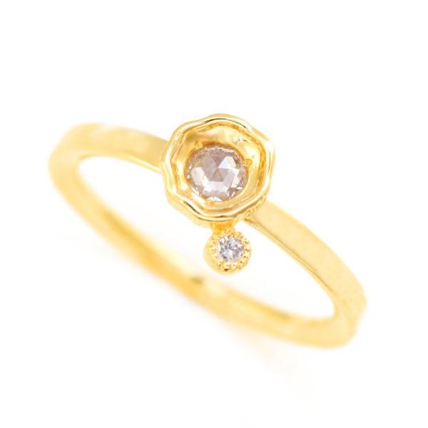 MYTHOS series HIKARI Rosecut diamond Diamond ring 光 ローズカット ダイヤ リング　 PT900 K18 K10対応  誕生石 4月の画像