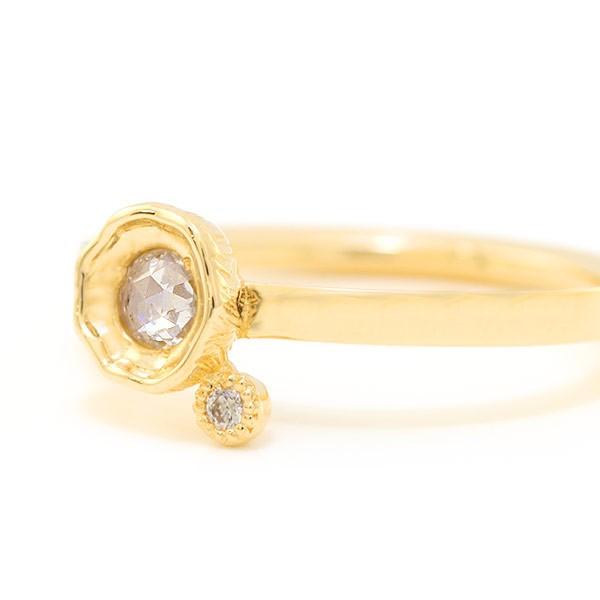 MYTHOS series HIKARI Rosecut diamond Diamond ring 光 ローズカット ダイヤ リング　 PT900 K18 K10対応  誕生石 4月の画像