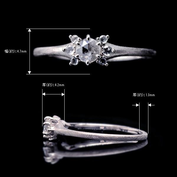 3.6mm ローズカットダイヤ リング ルークス Lux  K18 K10 PT900対応の画像