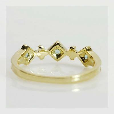 ネオンブルートパーズ エスプリ リング PT900 K18 K10対応 誕生石 11月の画像