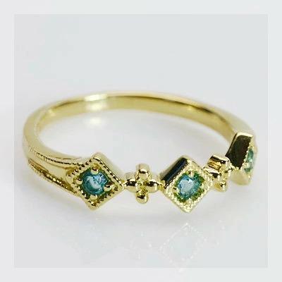 ネオンブルートパーズ エスプリ リング PT900 K18 K10対応 誕生石 11月の画像