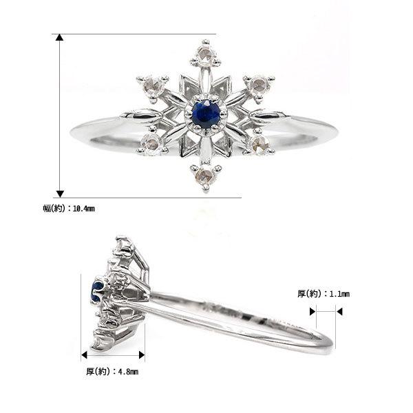 ブルーサファイア ローズカットダイヤモンド リング