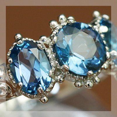 ロンドンブルートパーズ ロンドンクラシカルリング PT900 K18 K10対応 誕生石 11月の画像