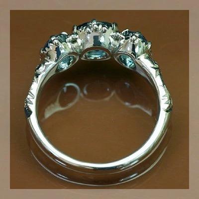 ロンドンブルートパーズ ロンドンクラシカルリング PT900 K18 K10対応 誕生石 11月の画像