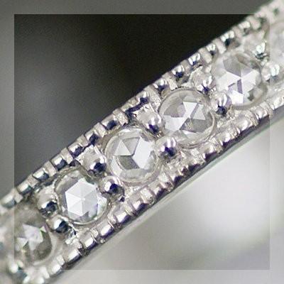 アンティークの魅力たっぷり ローズカット ダイヤモンド リング ガルボ PT900 K18 K10対応 誕生石 4月の画像