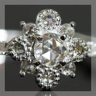指輪 ローズカットダイヤモンド リング レジーナ” PT900 K18 K10対応 誕生石 4月の画像