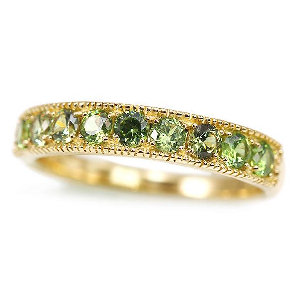 指輪 ロシア産 デマントイドガーネット エレガントリング 煌きクラシカル PT900 K18 K10対応 |  | 02