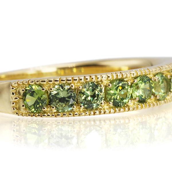 指輪 ロシア産 デマントイドガーネット エレガントリング 煌きクラシカル PT900 K18 K10対応 |  | 03