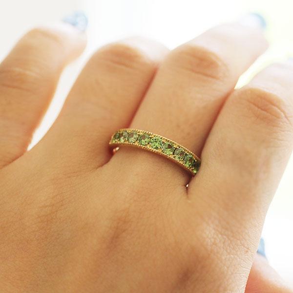 指輪 ロシア産 デマントイドガーネット エレガントリング 煌きクラシカル PT900 K18 K10対応 |  | 06