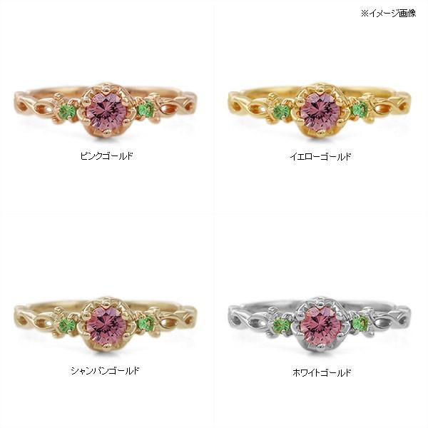 ガーネットリング ブラックティ PT900 K18 K10対応 誕生石 1月の画像