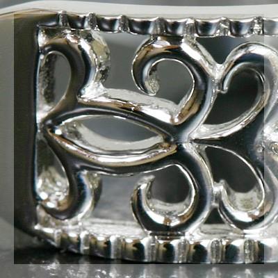 ローズカットダイヤモンド 気品のアラベスクリング PT900 K18 K10対応　誕生石 4月の画像