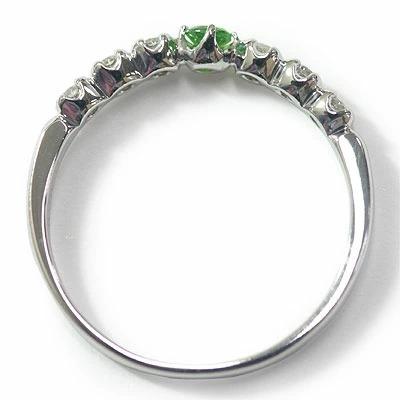 デマントイド ガーネット ダイヤモンド リング 誕生石 1月 PT900 K18 K10対応の画像