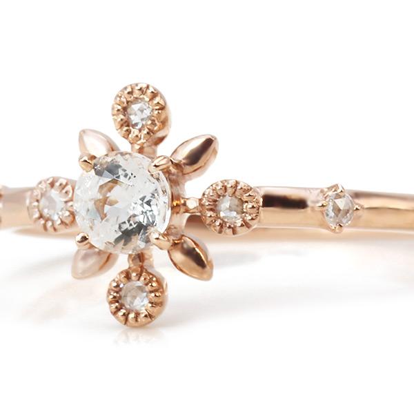 UV蛍光 スカポライト ローズカットダイヤモンド リング リフレクション 指輪 PT900 K18 K10対応 |  | 02