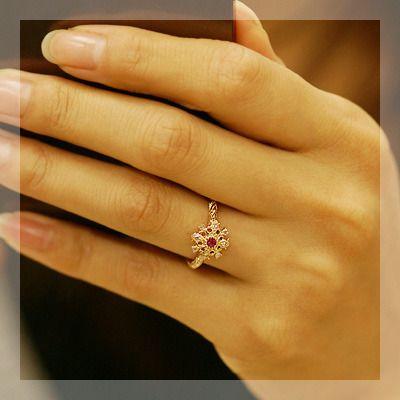 ★10月特価★プラチナ ルビー＆ダイヤリング　可愛い　花デザイン ルビー 1.0ct/約0.4ct ダイヤモンド 1.0ct プラチナ リング(指輪