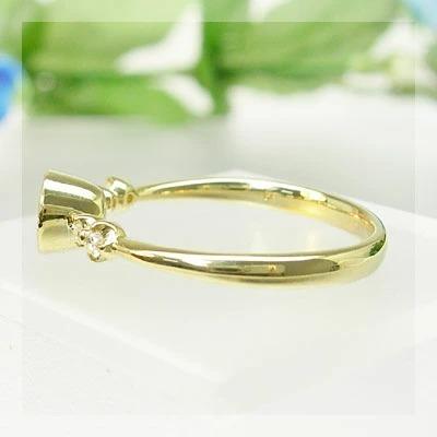 グレードダイヤモンド ローズカットダイヤ リング PT900 K18 K10対応 誕生石 4月の画像