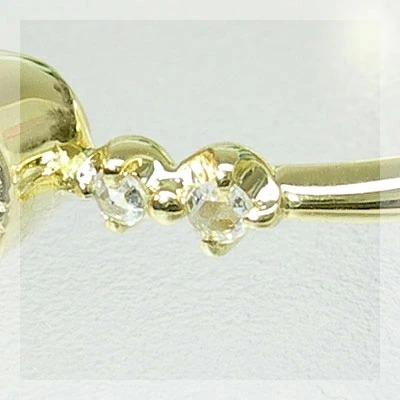 グレードダイヤモンド ローズカットダイヤ リング PT900 K18 K10対応 誕生石 4月の画像