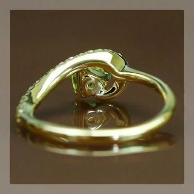 P+10％中 ペリドット ダイヤモンド プティ・ハート”ピンキーリング 誕生石 4月 8月 PT900 K18 K10対応 |  | 04