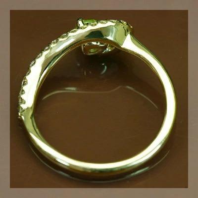 P+10％中 ペリドット ダイヤモンド プティ・ハート”ピンキーリング 誕生石 4月 8月 PT900 K18 K10対応 |  | 05