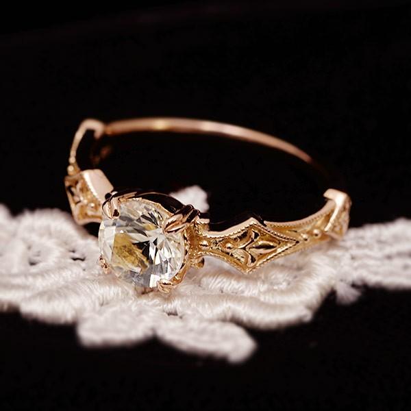 P10倍 ダンビュライト 6mm リング　コルニーチェ　PT900 K18 K10対応