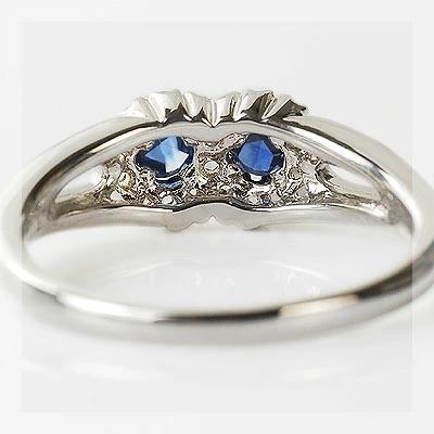 サンエンタープライズ社のローズカットブルーサファイア ローズカットダイヤリング 誕生石 4月 9月 PT900 K18 K10対応の画像