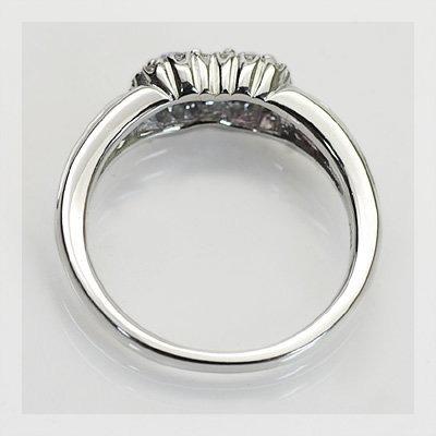 ピンク＆バイオレットサファイア ローズカットダイヤリング ツイン ビューティー 誕生石 4月 9月 PT900 K18 K10対応の画像