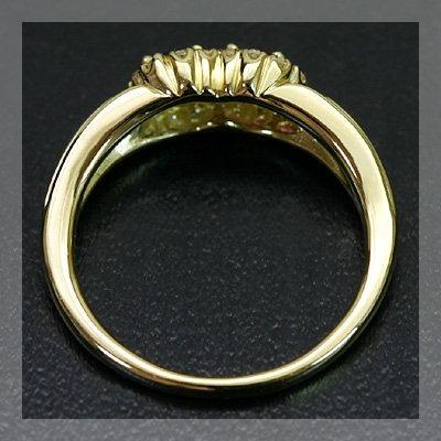 ツイン ビューティー ルビー ブルーサファイア ローズカットダイヤリング 誕生石 4月 7月 9月 PT900 K18 K10対応の画像