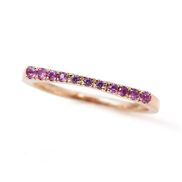 ピンクサファイア グラデーション リング グラデ・ルーチェ 指輪 PT900 K18 K10対応 誕生石9月 |  | 01