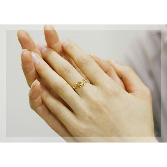 P10％中 希少石 インペリアルトパーズアイビーデザインリング 誕生石