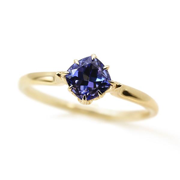 新作先行販売20%OFF タンザナイト クッションカット リング フラワー