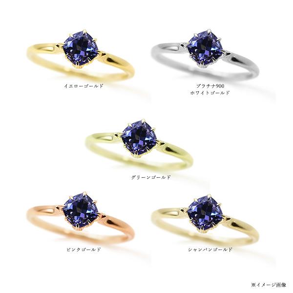 タンザナイト クッションカット リング フラワーレース 指輪 PT900 K18 K10対応 誕生石12月 |  | 07