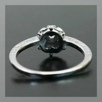 クラシカルボタン”ローズカットダイヤモンドリング 誕生石 4月 PT900 K18 K10対応の画像