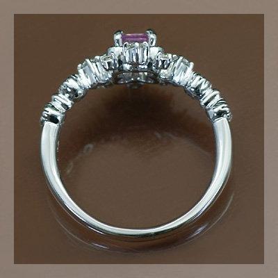 ピンクサファイア ダイヤモンドリング デコーレ 誕生石 4月 9月 K18 K10対応 春色ピンクの画像