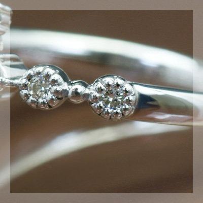 ピンクサファイア ダイヤモンドリング デコーレ 誕生石 4月 9月 K18 K10対応 春色ピンクの画像