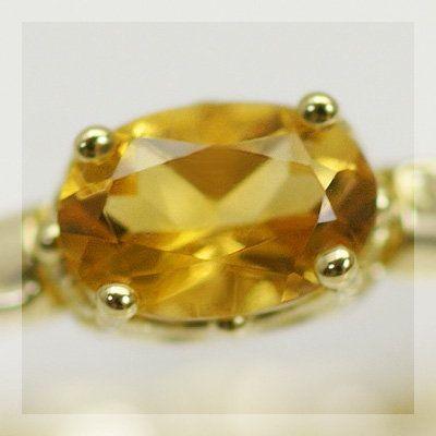 シトリン ティアラ セッティング リング PT900 K18 K10対応 誕生石 11月の画像