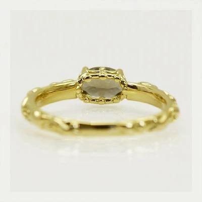 スモーキークォーツ ティアラ　セッティング リング PT900 K18 K10対応の画像