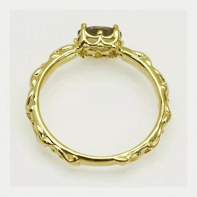 スモーキークォーツ ティアラ　セッティング リング PT900 K18 K10対応の画像