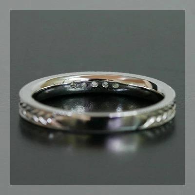 ローズカットダイヤモンド スピカ 麦の穂リング PT900 K18 K10対応誕生石 4月の画像