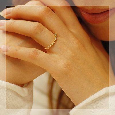 ツタの葉シルエットリング PT900 K18 K10対応の画像
