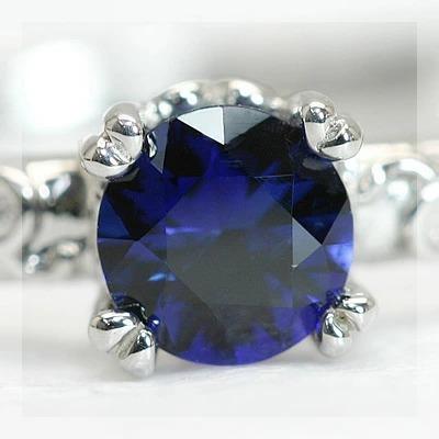 ブルーサファイアツタの葉リング 誕生石 9月 PT900 K18 K10対応