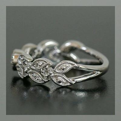 名品 リアン ローズカットダイヤモンドリング 誕生石 4月 PT900 K18 K10対応の画像