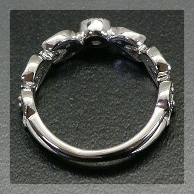 名品 リアン ローズカットダイヤモンドリング 誕生石 4月 PT900 K18 K10対応の画像