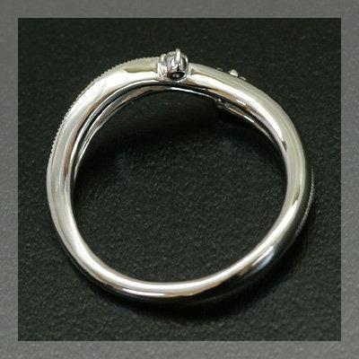 ミル クルヴァ ローズカットダイヤモンドリング 誕生石 4月 PT900 K18 K10対応の画像