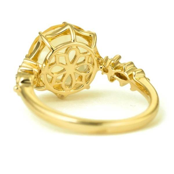 プリマヴェーラ シトリン ローズカットダイヤモンドリング Primavera PT900 K18 K10対応  誕生石 4月 11月の画像