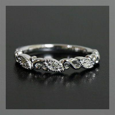 重ねて着けたいローズカットダイヤモンドピンキーリング ヴィンカ 、対応サイズ：0.5号〜5.5号 誕生石 4月 PT900 K18 K10対応 | 