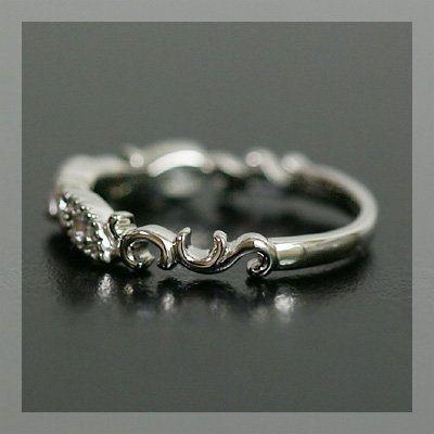 重ねて着けたいローズカットダイヤモンドピンキーリング ヴィンカ 、対応サイズ：0.5号〜5.5号 誕生石 4月 PT900 K18 K10対応 |  | 02