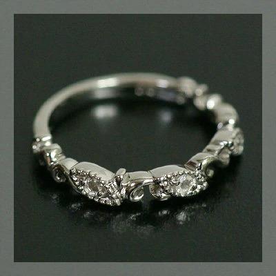 重ねて着けたいローズカットダイヤモンドピンキーリング ヴィンカ 、対応サイズ：0.5号〜5.5号 誕生石 4月 PT900 K18 K10対応 |  | 07