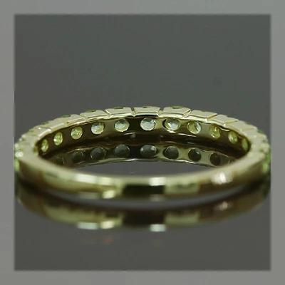 2ミリ ペリドット 15石ストレートリング PT900 K18 K10対応 ※ホワイトゴールドではお作りできませんの画像