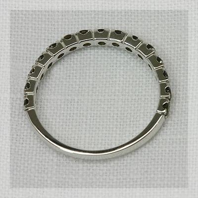 2ミリ スモーキークォーツストレートリング PT900 K18 K10対応の画像