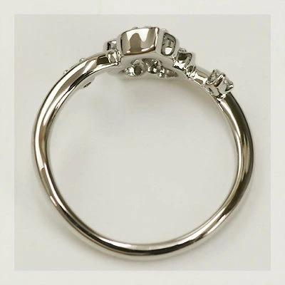 フレグラントレディ アウイナイト ローズカットダイヤモンドリング 誕生石 4月 PT900 K18 K10対応の画像